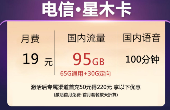 什么樣的手機(jī)卡流量多月租低便宜還靠譜？【電信木星卡】月租僅需19元流量+語(yǔ)音全國(guó)通用