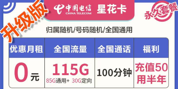 有哪些好用實(shí)惠的流量卡套餐？電信星花卡、霜花卡、海興卡|前半年0月租使用