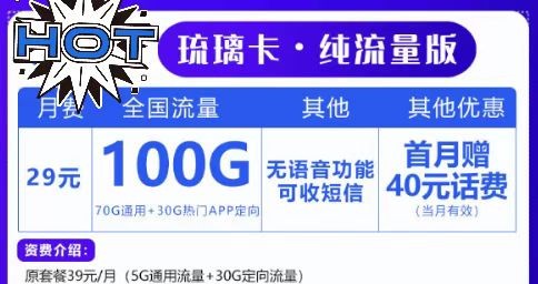 上網無極限！聯通29元100G套餐！想玩就玩！